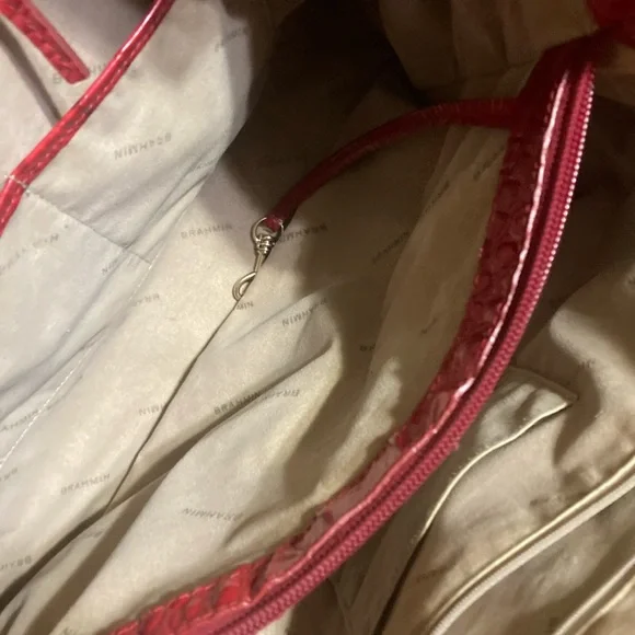 Reddish/maroon Brahmin Purse Tote Handbag - Picture 7 of 9